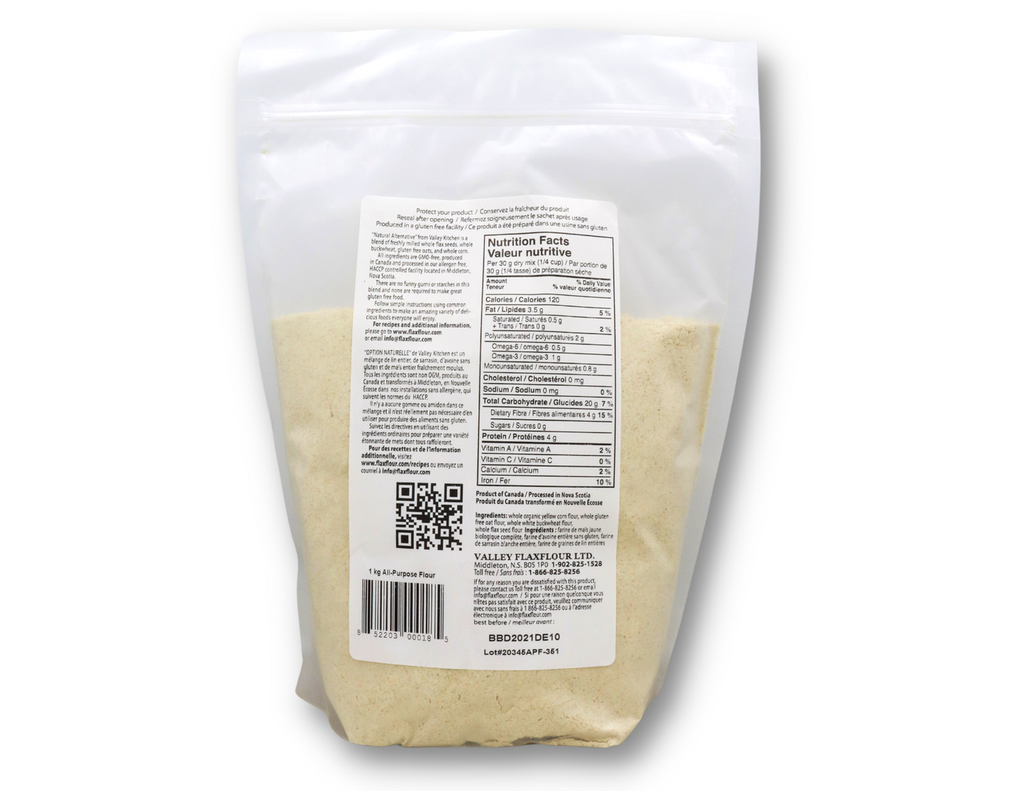 A gluten free Canadian all purpose flour