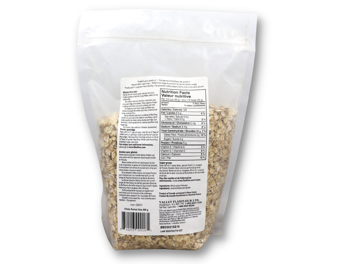 Oats Whole Rolled - Gluten Free