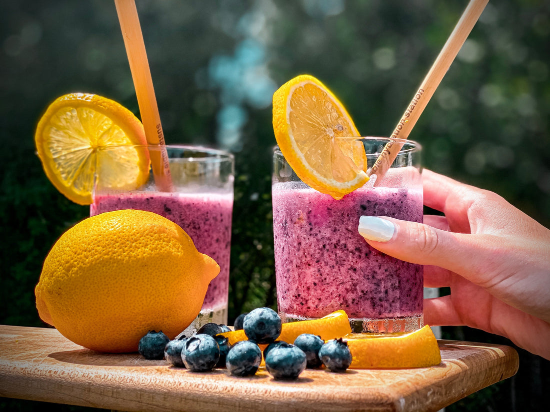 Blueberry Cranberry Flax Smoothie