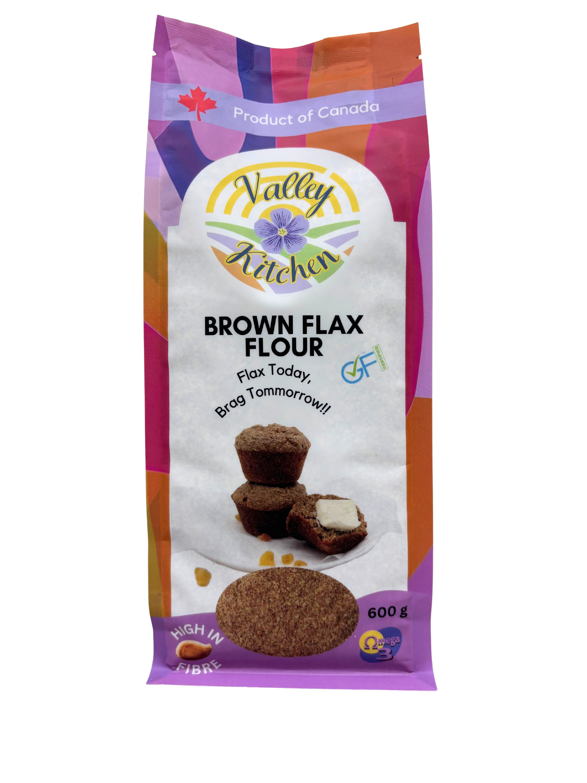 Valley Kitchen Brown Flax Flour, Certified Gluten Free