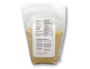 Flax powder back label 800g gluten free