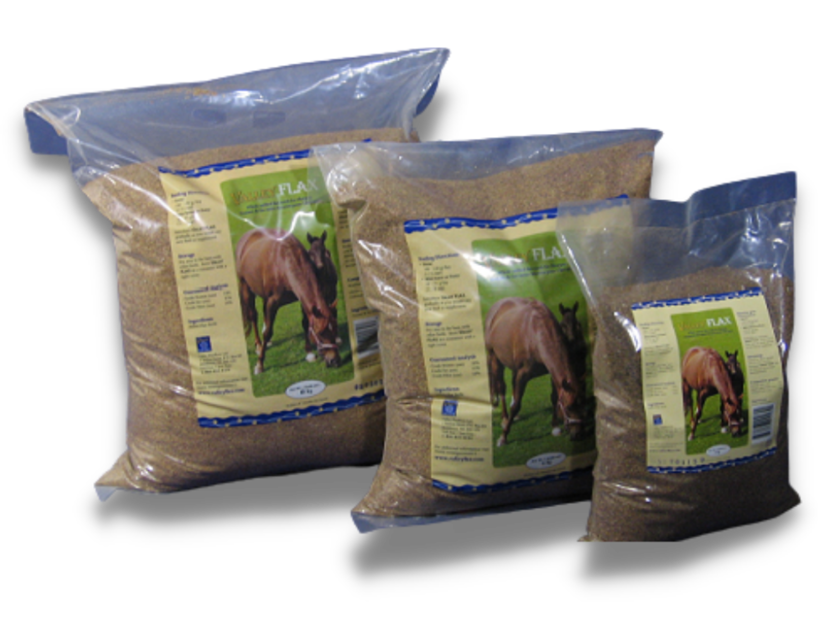 milled flax seed for horses in bulk sizes.