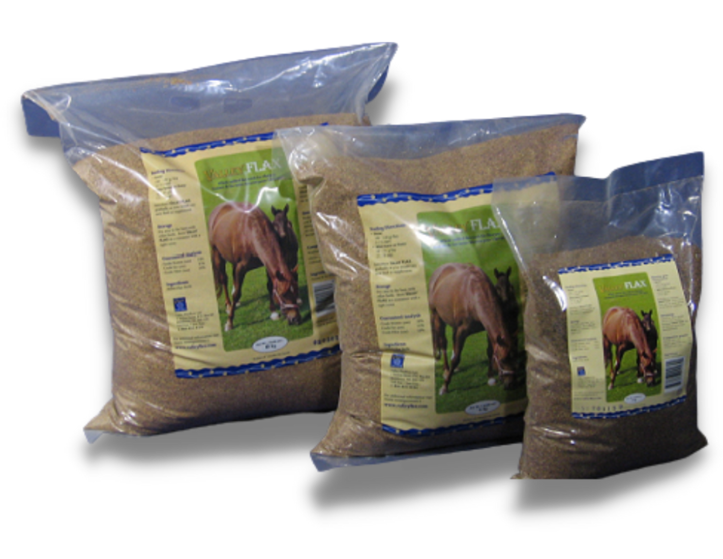 milled flax seed for horses in bulk sizes.